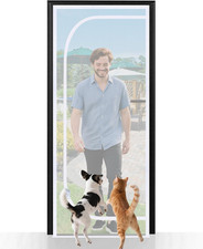 Reinforced Cat Screen Door, Fits Door Size 30''X 80'', Durable Pet Resistant Mes