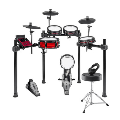 Alesis Nitro Pro 8-Piece Electronic Drum Set with Throne and Headphones Bundle