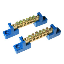 2Pcs Terminal Bus Bar Terminal Block Brass Wire Screw Terminal Grounding Strip B