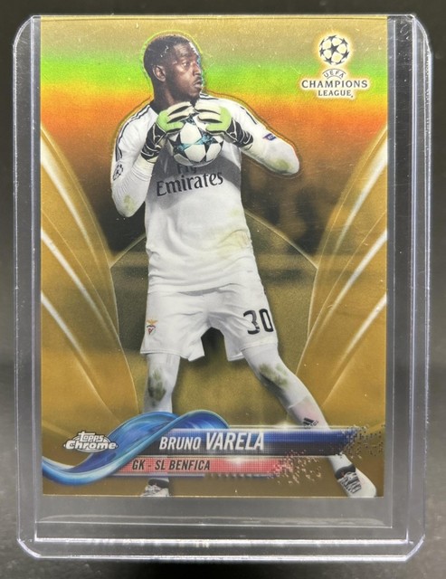 2017 Topps Chrome UEFA Bruno Varela Gold Refractor #/50 Benfica