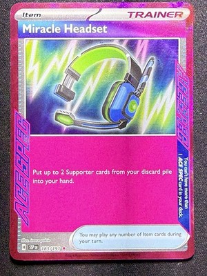 Pokémon TCG Miracle Headset Trainer Card 183/191 Surging Sparks Ace Spec