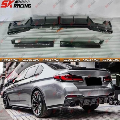 Dry Forged/Carbon Rear Bumper Diffuser Lip Side Splitter For BMW M550i G30 18-23