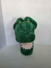 Vintage Aurora Plush Alligator Hand Puppet Lazy Sleepy Eyes Wide Mouth