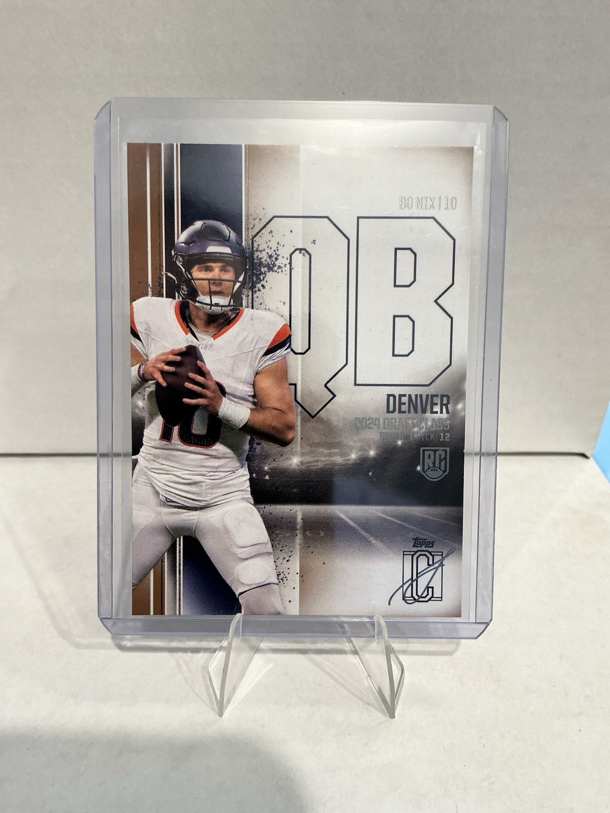 Bo Nix 2024 Topps Signature Class Bronze Rookie #100 Denver Broncos