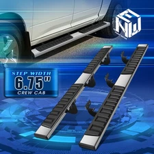 For 09-24 Dodge Ram 1500 2500 3500 Crew Cab 6.75" Steel Step Bar Running Boards