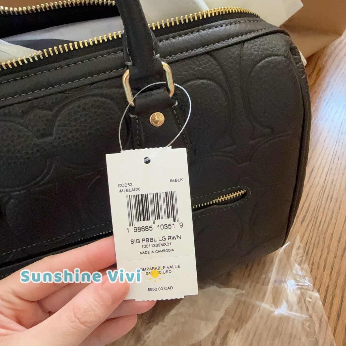 Coach CCD53 Rowan Large Satchel Bag In Signature Leather Gold