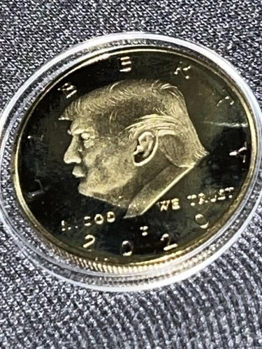 2020 President Donald Trump Liberty 23kt Gold Plated EAGLE Commemorative Coin