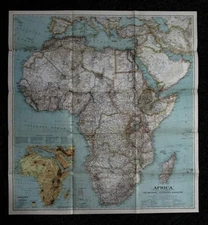 NATIONAL GEOGRAPHIC MAP AFRICA 1935