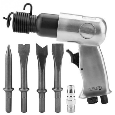 7-tlg Druckluft Meißel Hammer Set RUND/Hexagon Meisel Hammer Bohrhammer