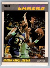 1987-88 Fleer - Kareem Abdul-Jabbar #1 - HOF EX-MT *TEXCARDS*