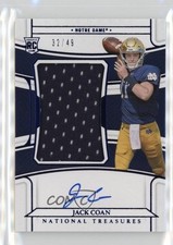 2022 Panini National Treasures Collegiate Blue 32/49 Jack Coan #89 Auto hg6