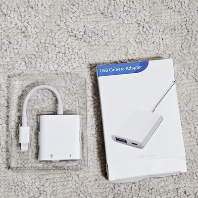 SUNTRSI 8 Pin to USB 2.0 OTG Adapter iPhone iPad Charger Splitter Camera