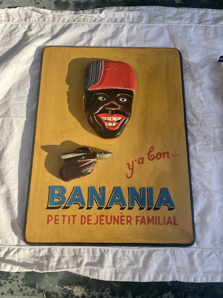 Ancienne Plaque Publicitaire BANANIA - Photo 1/4