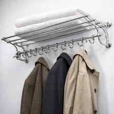 Luggage Rack 24'' Silver French Coatrack Train Wall Mounted Rack luxury