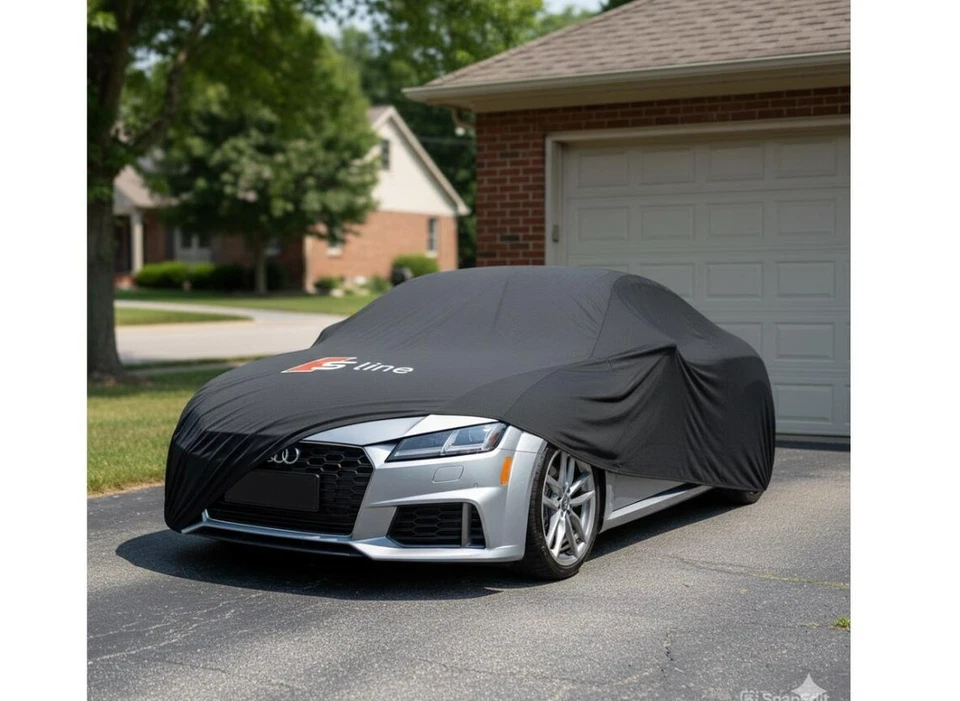 Cubierta elástica suave con logotipo para Audi Car Cover Tailor Fit RS3 RS4 RS5 RS6 RS7 R8 Foto 2 de 4