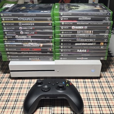 Microsoft Xbox One S White 1TB Console Controller Bundle Tested 24 Games 
