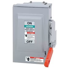 Siemens Hnf361pv Safety Disconnect Switch, Nonfusible, 3Pst, Three Phase, Nema