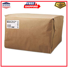 Grocery Paper Bags, 52 Lb Capacity, 1/6 BBL, 12 X 7 X 17, Kraft, 500 Bags, Br