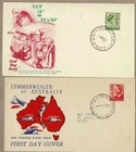 Australia 1950 1951 WW QEII KGV1 FDC Cover x2
