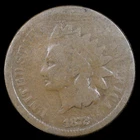 1872 Indian Head One Cent 1C Penny - G Good Coin - SKU#1077