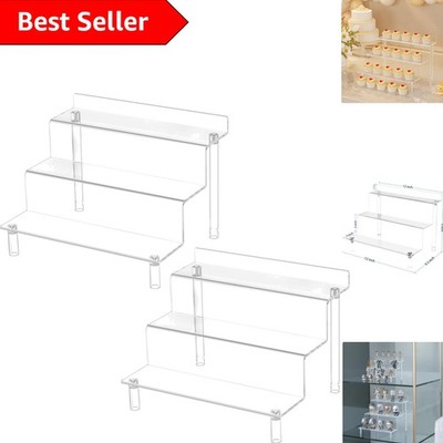 Stylish 12  Acrylic Riser Set   Organize Perfume, Lotion, and Desserts Elegantly