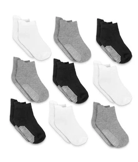 INFINNO BABY NON SLIP ANKLE SOCKS 9 PAIRS - ASSORTED (BLACK/WHITE/GRAY)
Opens in a new window or tab