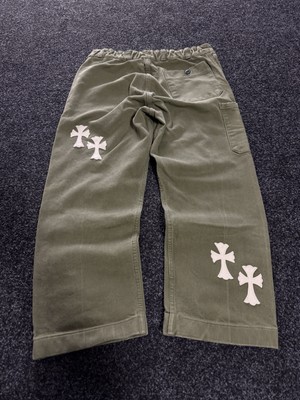 Vintage 90s Workpants Chrome Hearts Style Cross Denim jeans Men's