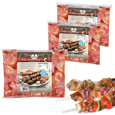 Kaufbei BARIN Schaschlik mariniertes Schweinenacken TK gewürzt für Grill BBQ