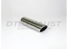 Different Trends 12" Rolled Edge Chrome Exhaust Tip 2.25" Inlet/ 3" Outlet