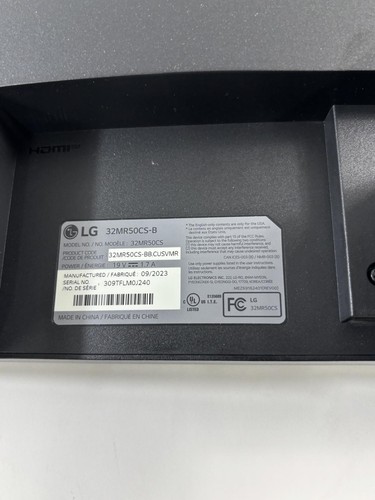 LG 32MR50C-B Curved Monitor 32-Inch FHD (LCD Damage) - 第 4/5 張圖片