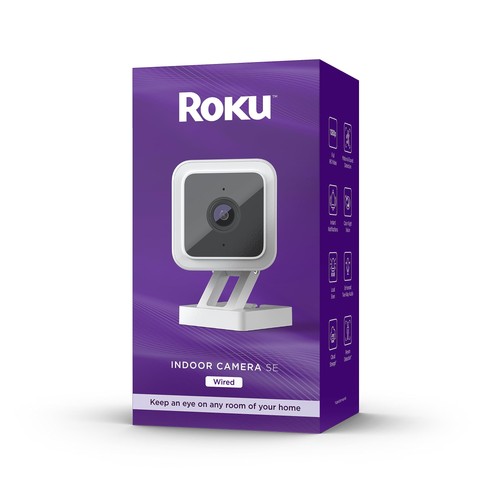 Roku Smart Home Indoor Camera SE Wi-Fi Security Camera Wired