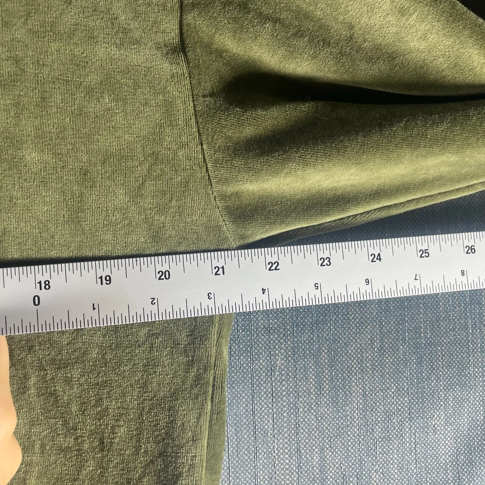 Gap女式连帽运动衫M码绿色拉链丝绒棉混纺 — 第 4/4 张图片