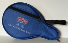 999 Table Tennis Bag -Ping Pong Vintage Case Blue Zipper Racket Carry Bag