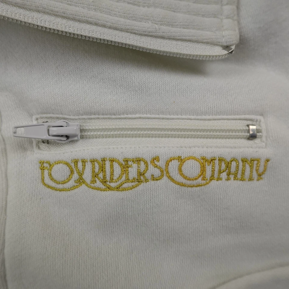 Fox гонки куртка женщин S белый мотокросса флис молнии свитер толстовка Y2K 00s - Изображение 4 из 4