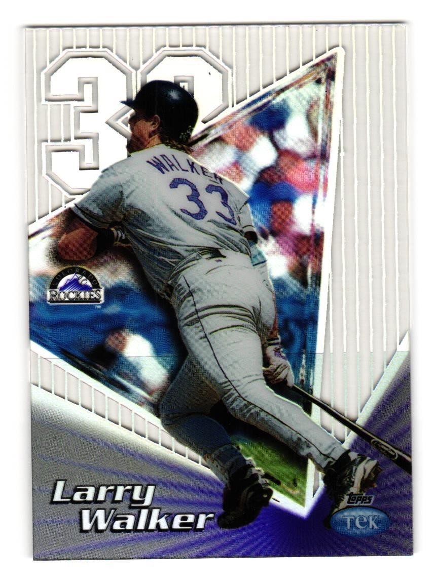 1999 Topps Tek #4B Larry Walker Colorado Rockies Pattern 23 Baseball Card