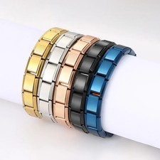 Stainless Steel Elastic Link Bracelet 9mm Classic Fashion Bangle for Women  Men