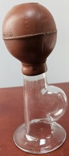 Glass Breast Pump With Rubber Suction Ball Vintage
