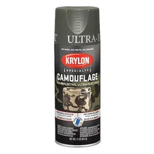 Krylon K04293777 Spray Paint, Olive, Ultra-Flat, Solvent, 11 Oz