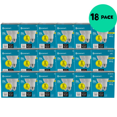 EcoSmart 35W LED Light Bulbs 2pk PAR16 Dimmable Flood Bright White | Long Life