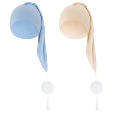 2pcs Men's Night Sleeping Cap Adjustable Pajama Cap with Pom Ball and Tassel ...