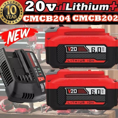 #ad 6.0Ah 20 Volt Max For Craftsman V20 Li Ion Battery Charger CMCB206 CMCB204 NEW $18.98