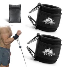 Adjustable Wrist Cuffs Neoprene Padded Straps for Cable Machines Strength Tra...