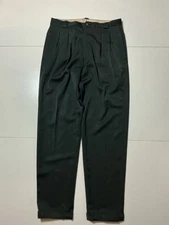 Vintage Giorgio Armani Le Collezioni Made In Italy Wool Pleat Cuffed Dress Pants