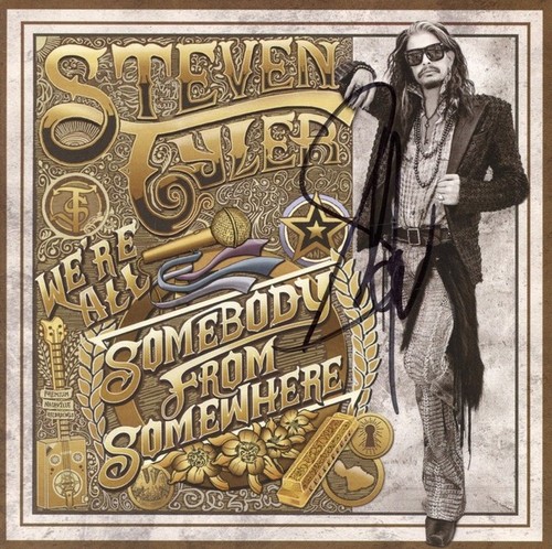 STEVEN TYLER Somebody From Somewhere CD Signed Aerosmith ACOA Certified