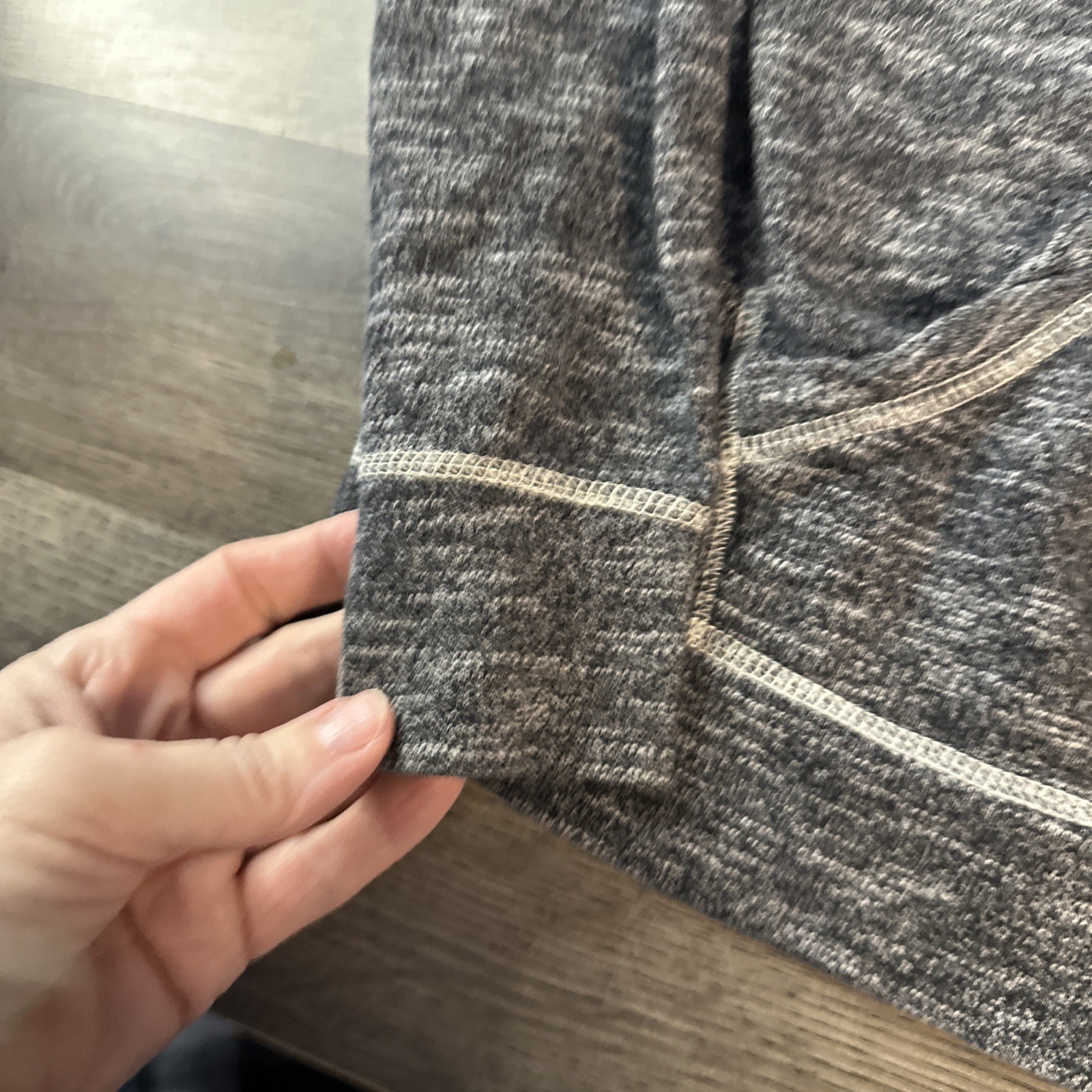 True Religion Men's Melange Knit Horseshoe Logo Full Zip Hoodie Charcoal SP thumbnail 3