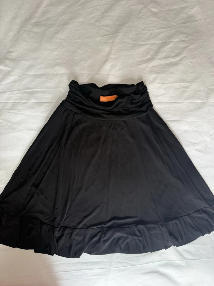 Falda de cintura acanalada negra para mujer Cynthia Cynthia Rowley de malla talla M/L Foto 3 de 4