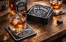 4 sous verres Jack Daniels + support