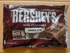 Hershey's Milk Chocolate Snack Size Candy Bars 10.35 Oz, (4 Bags)