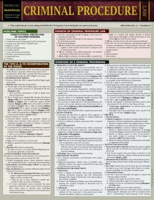 Criminal Procedure : A QuickStudy Laminated Reference Guide