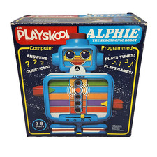 VINTAGE 1978 PLAYSKOOL BLUE ALPHIE ELECTRONIC BLUE ROBOT 426 COMPUTER TESTED
